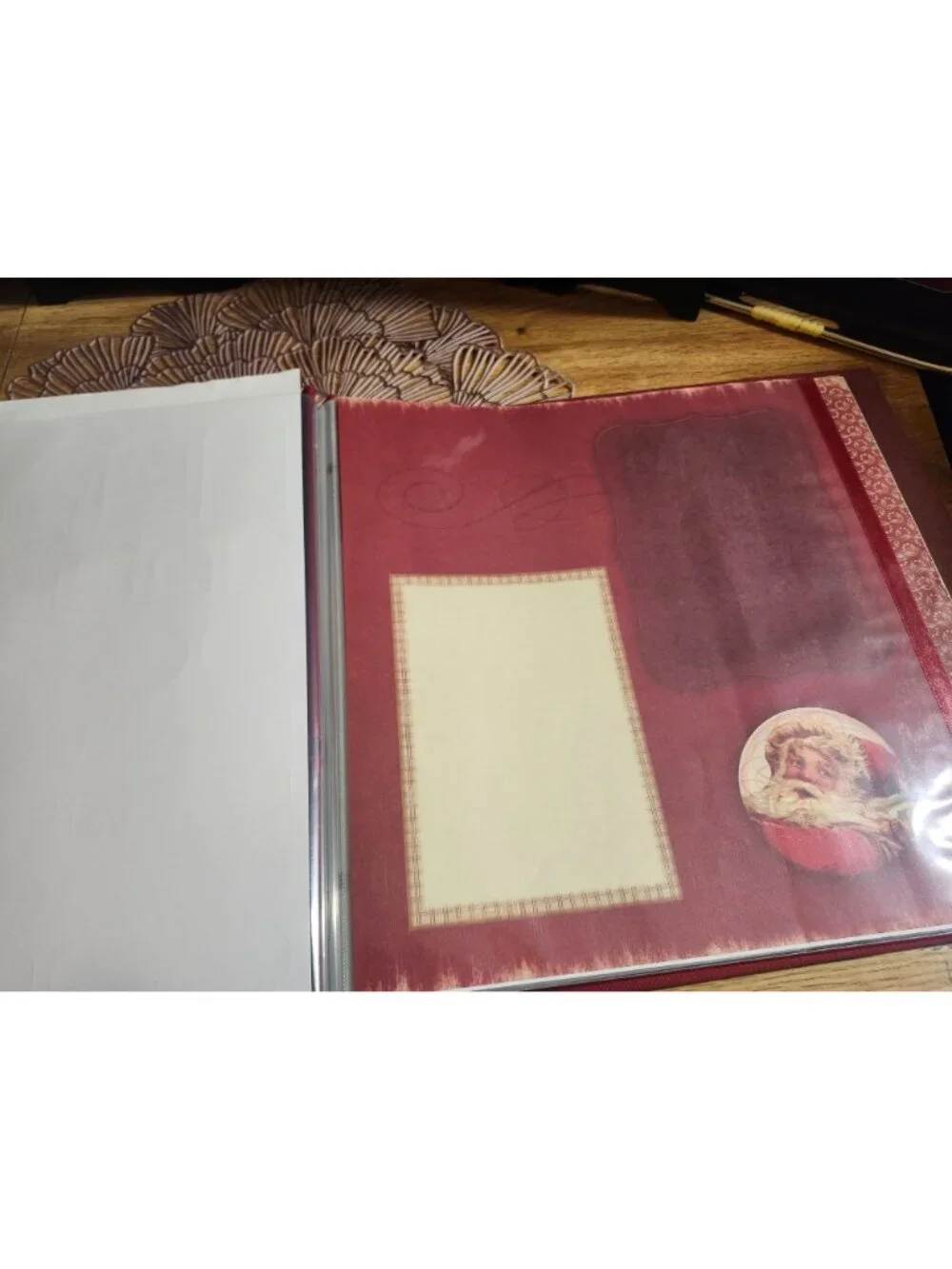 New Seasons Scrapbook Christmas Theme Red Textured Cover 12x12